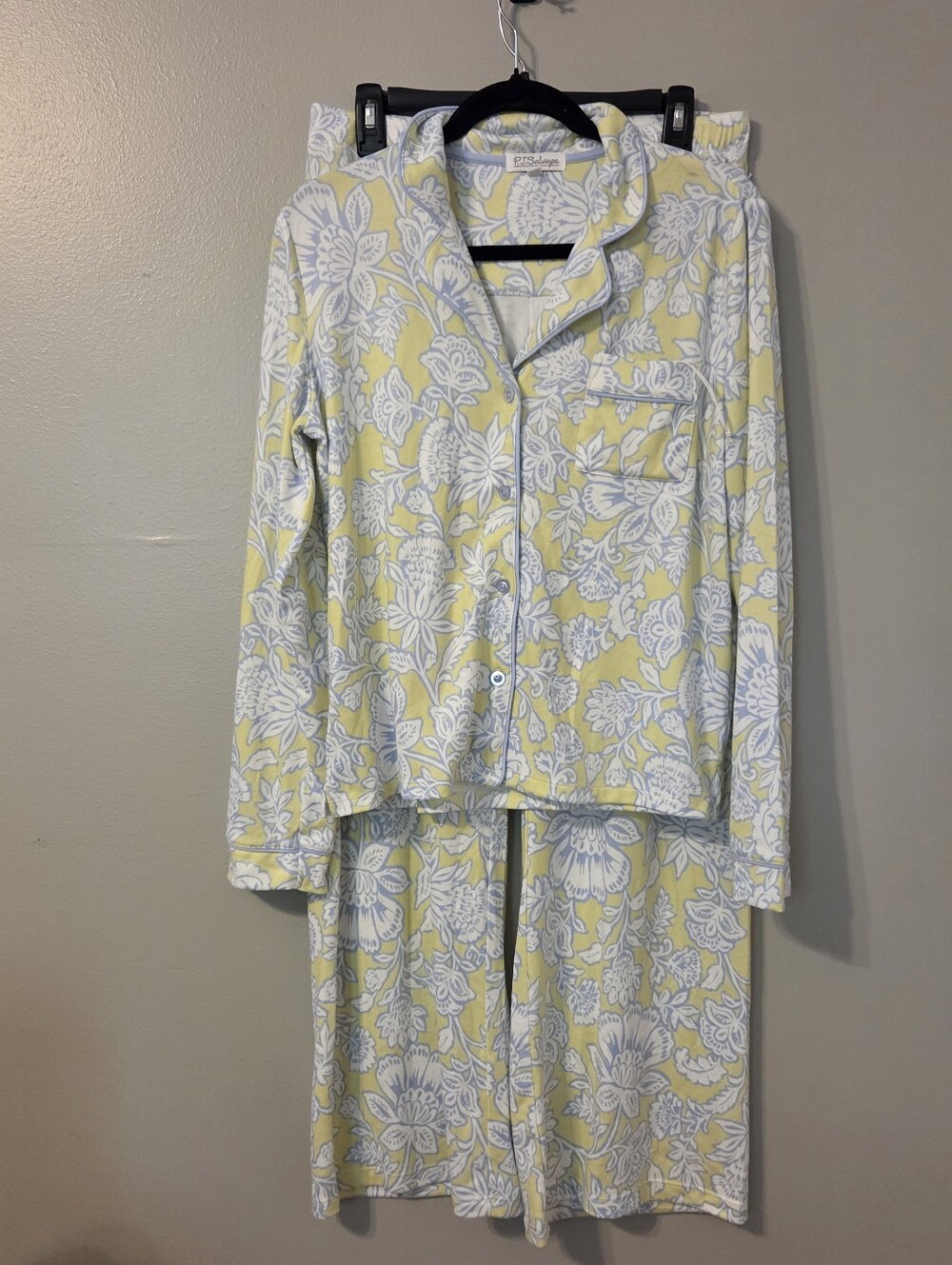 PJ Salvage Womens Electric Lime Beautiful Life Floral Print Pajama Set. Sz M NWT - Picture 6 of 10
